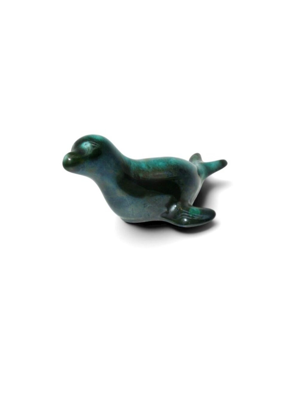Blue Mountain Pottery Seal Teal Green Figurine Vintage - Picture 8 of 12